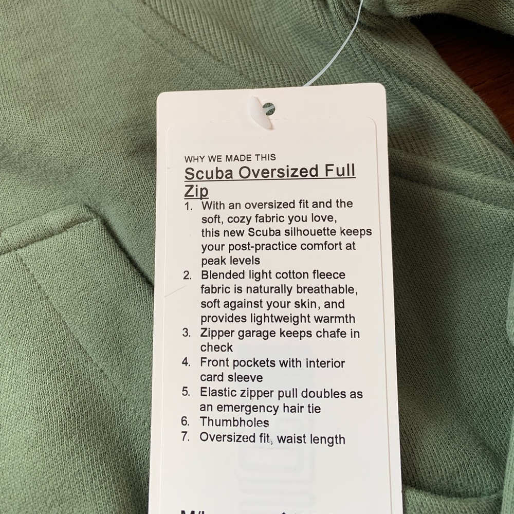 💚LULULEMON SCUBA HOODIE FULL ZIP-GREEN TWILL-M/L-XL/XXL💚 - Picture 14 of 16